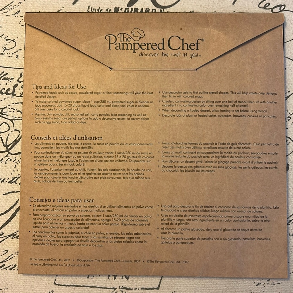 The Pampered Chef Plate Art and Stencil Set #1536, + Extra Stencils Bundle! - Picture 2 of 16